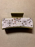 Green Floral designed hair clip