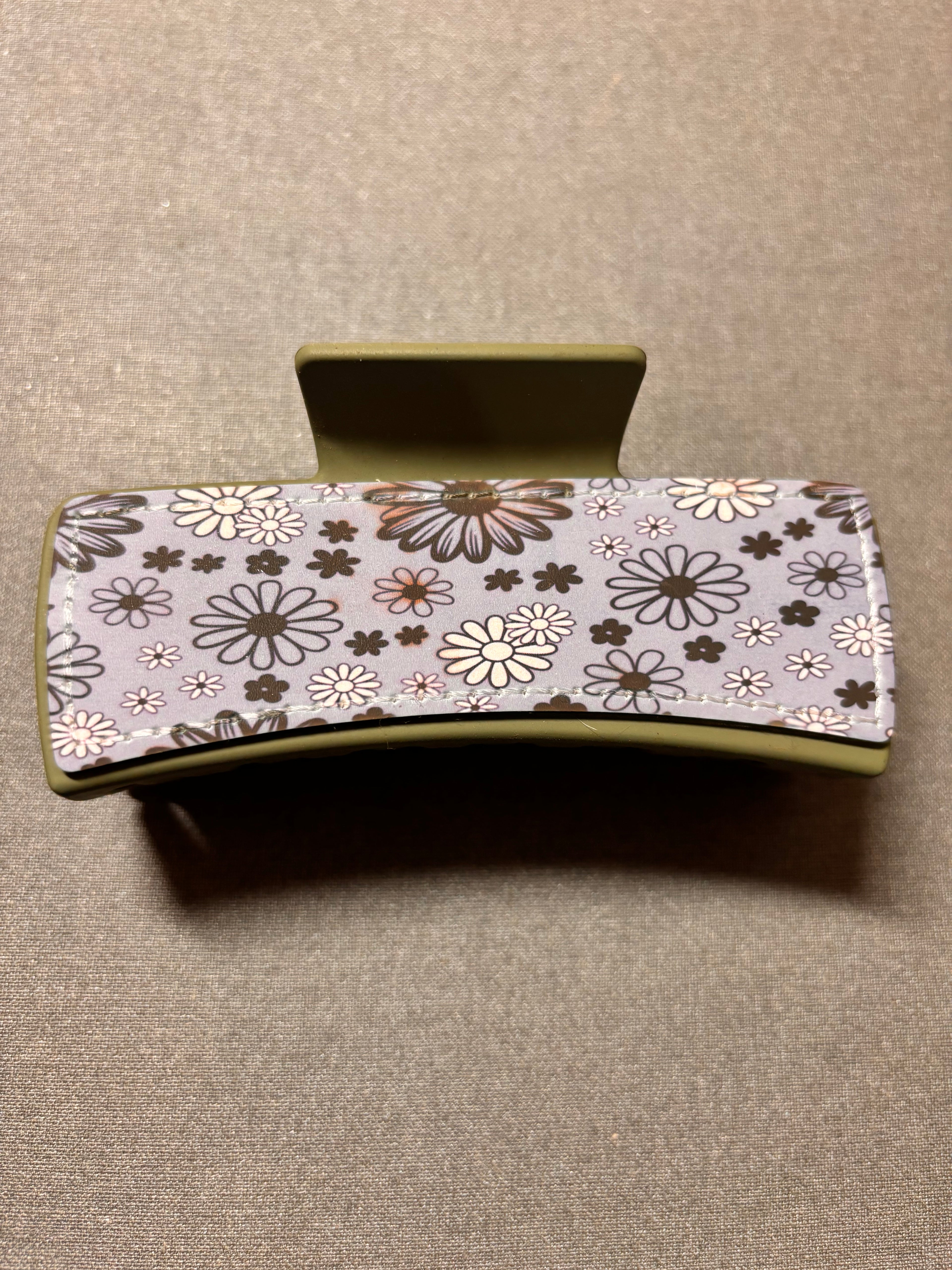 Green Floral designed hair clip