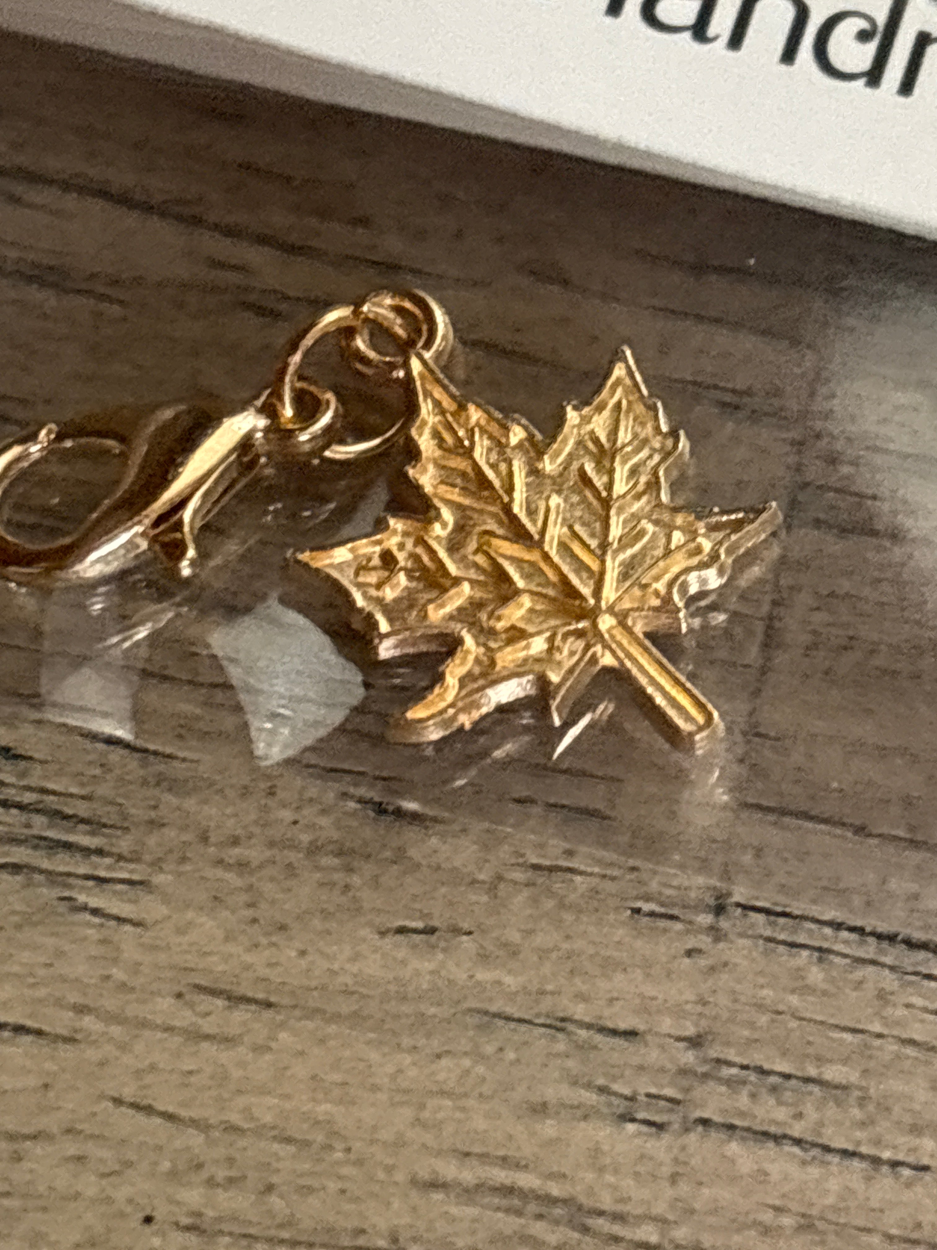 Gold leaf charm