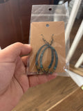 Teal dangle earrings