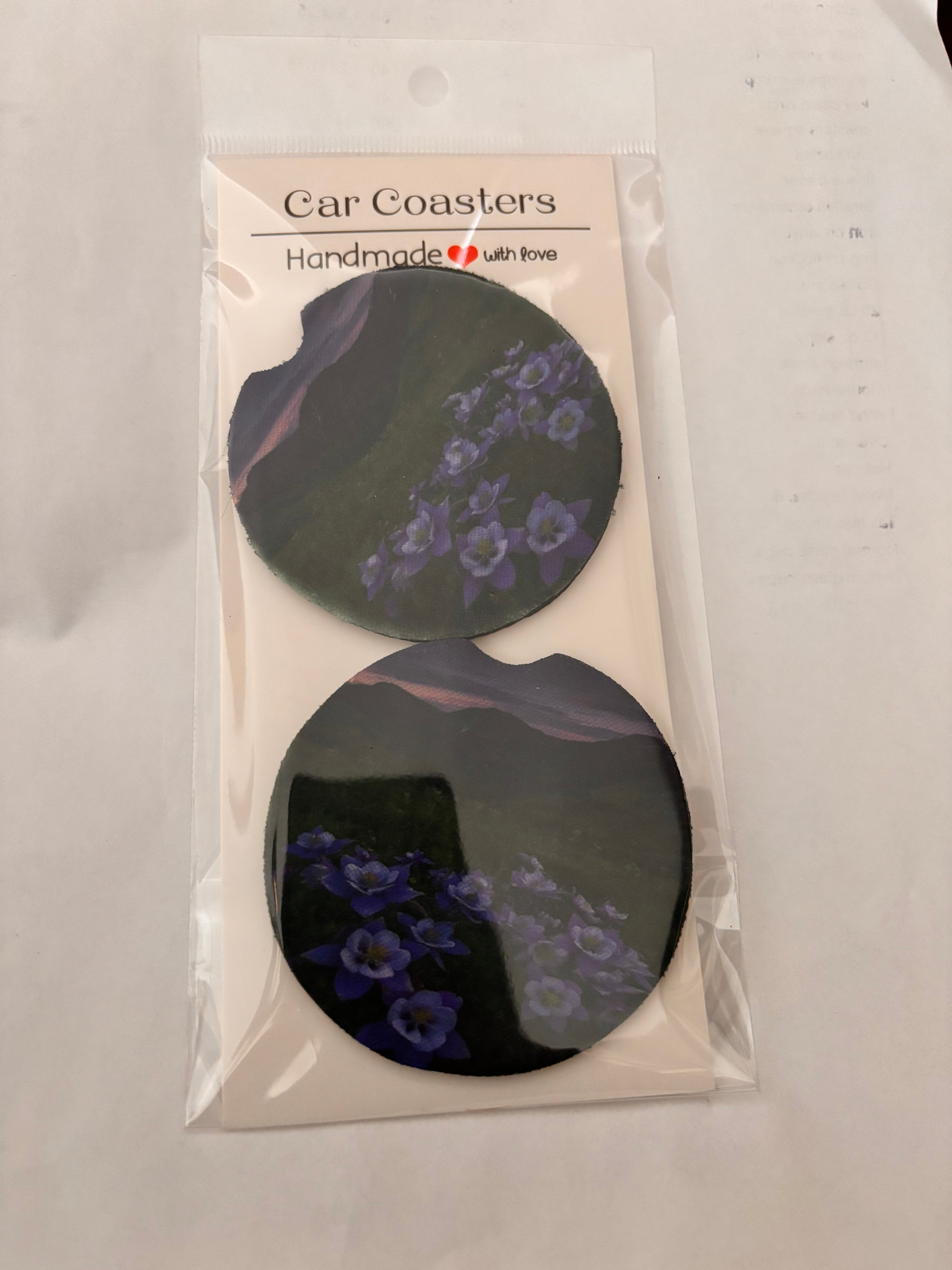 Columbines car coasters
