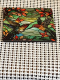 Stainglass hummingbird magnet