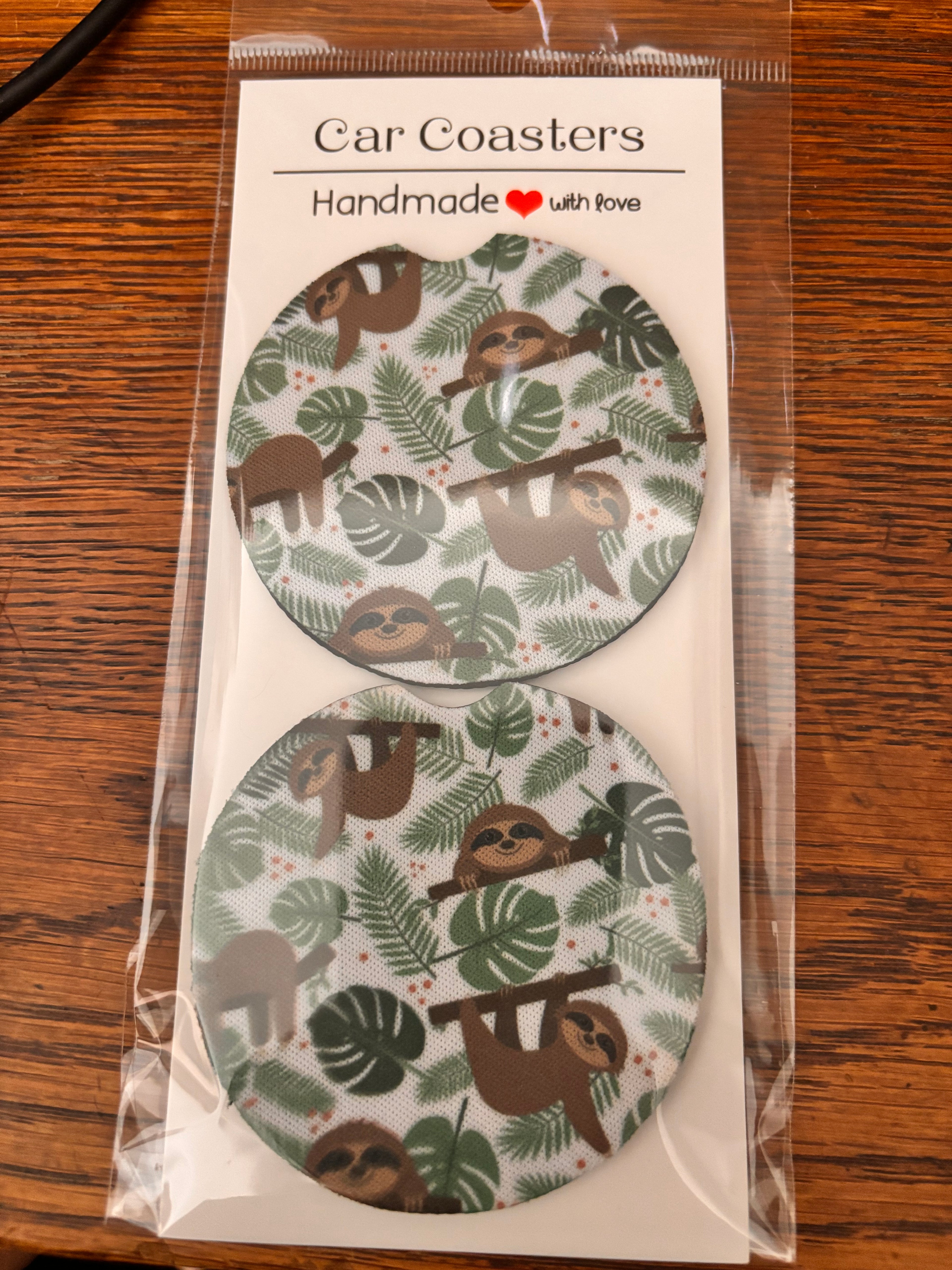 Sloth car coasters