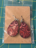 Sublimation leather flower earrings