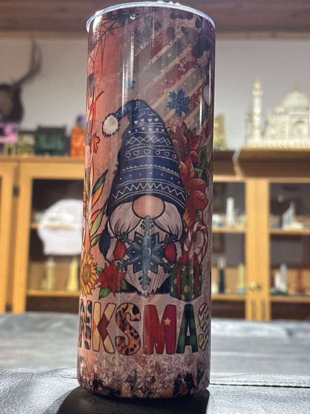 20oz happy hallothanksmas gnome tumbler