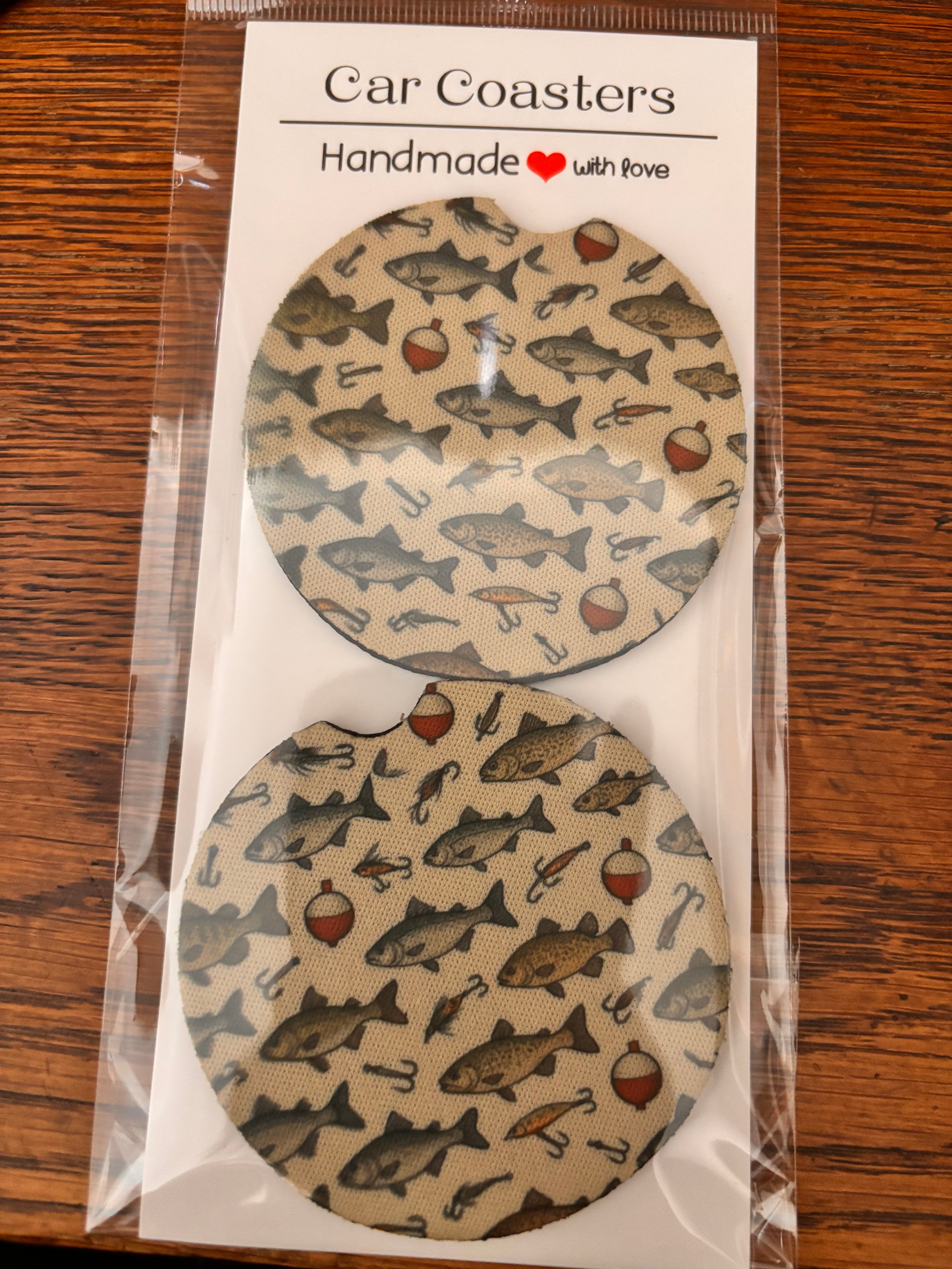 Fishing car coasters