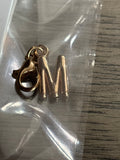 M gold charm