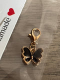 Gold butterfly charms