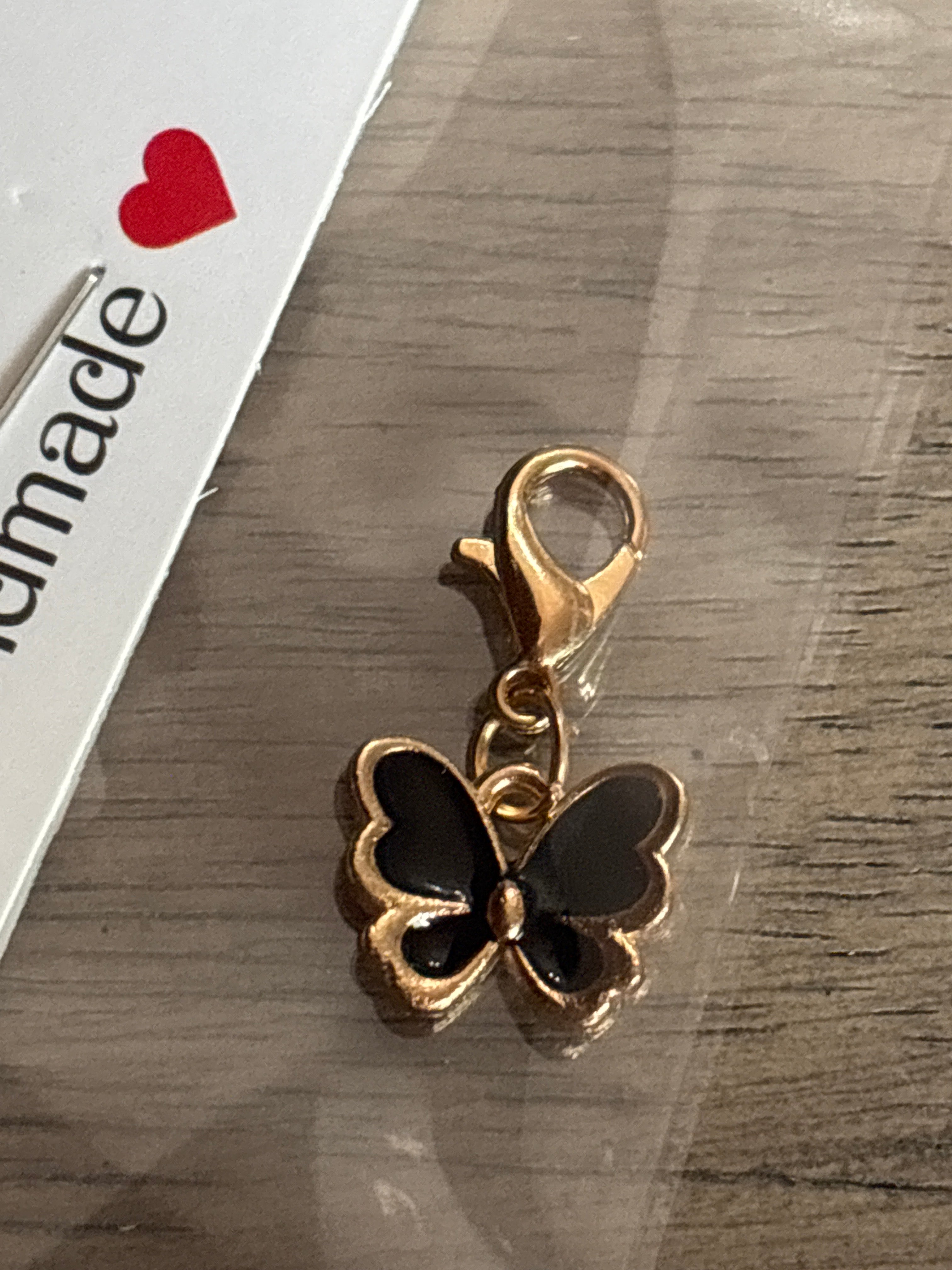Gold butterfly charms