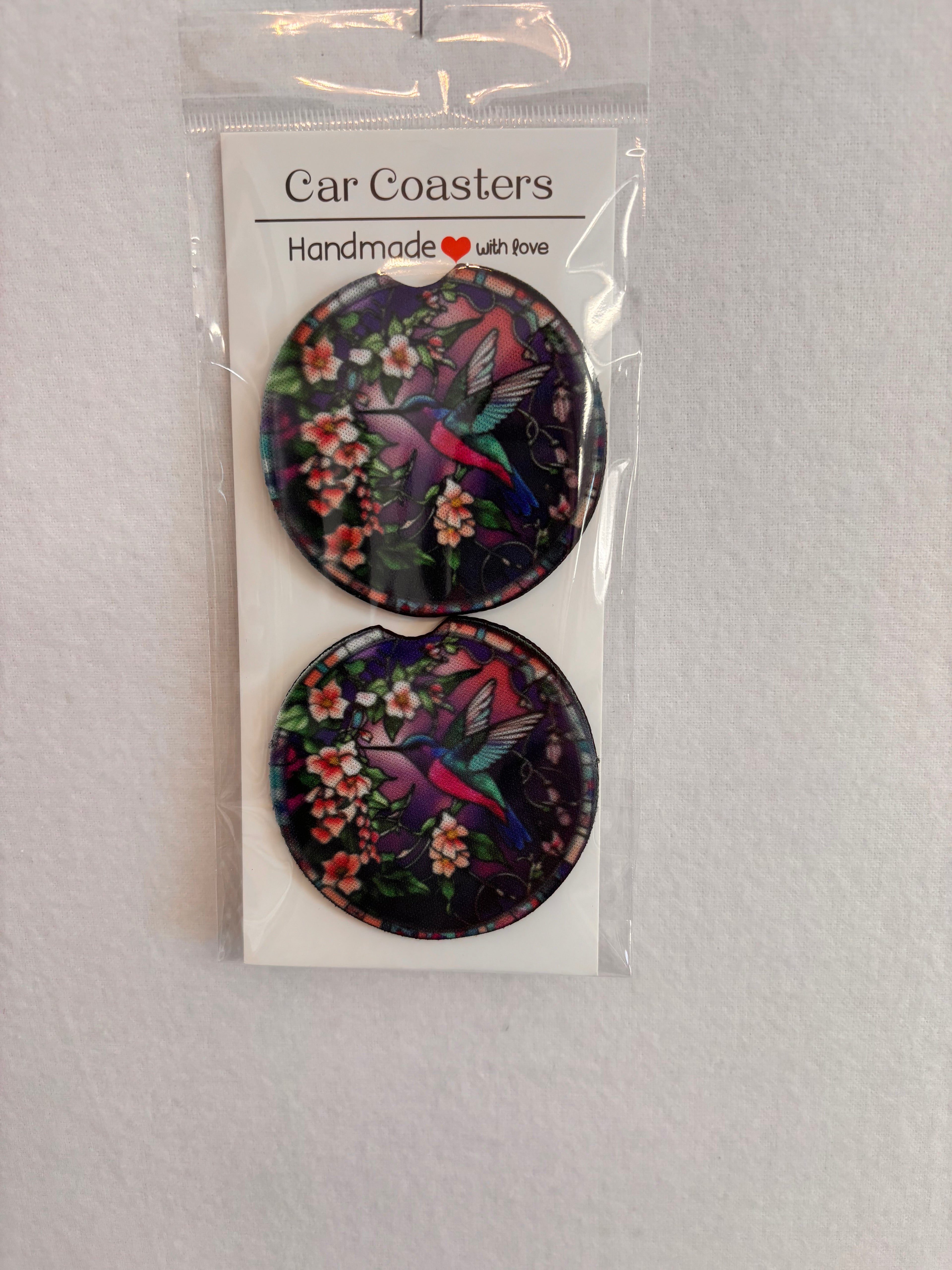 Hummingbird car coasters