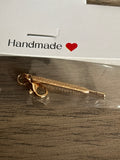 Gold thermometer charm