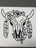 Bull skull decal