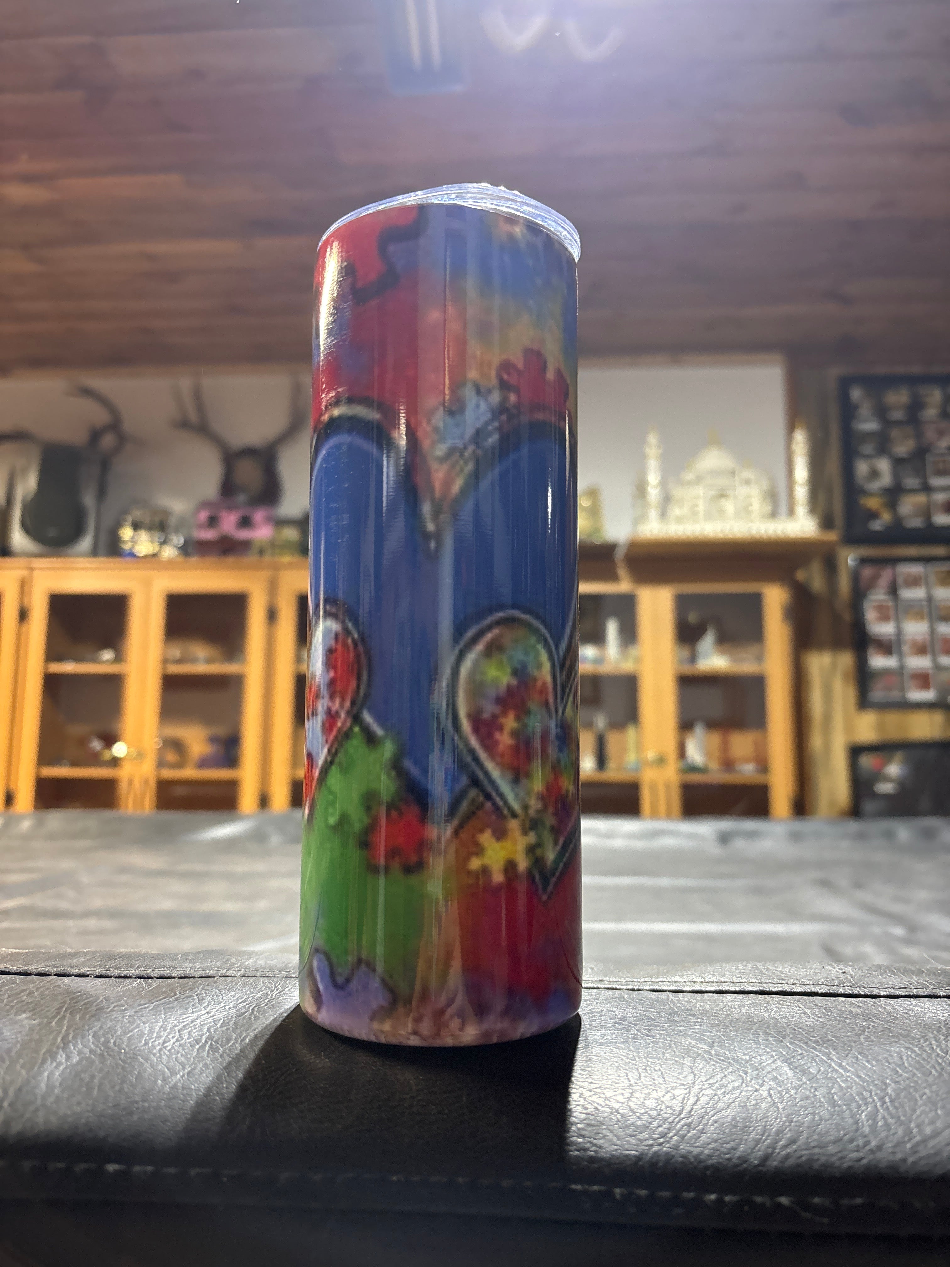 20oz autism heart tumbler