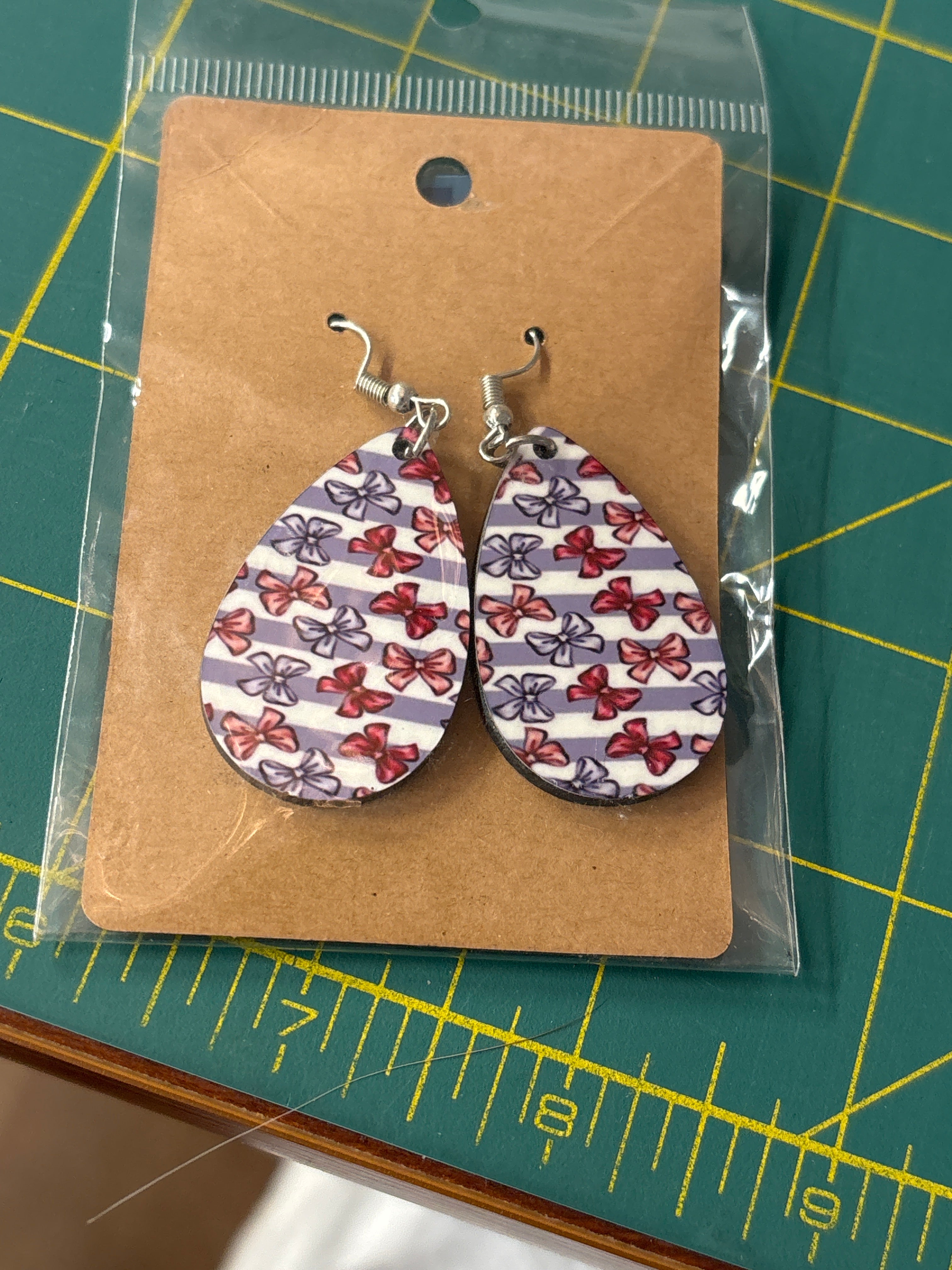 Sublimation multi bow earrings