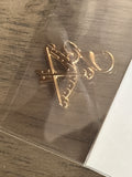 Gold bow and arrow charm
