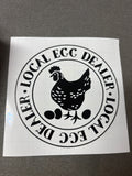 Local egg dealer decal