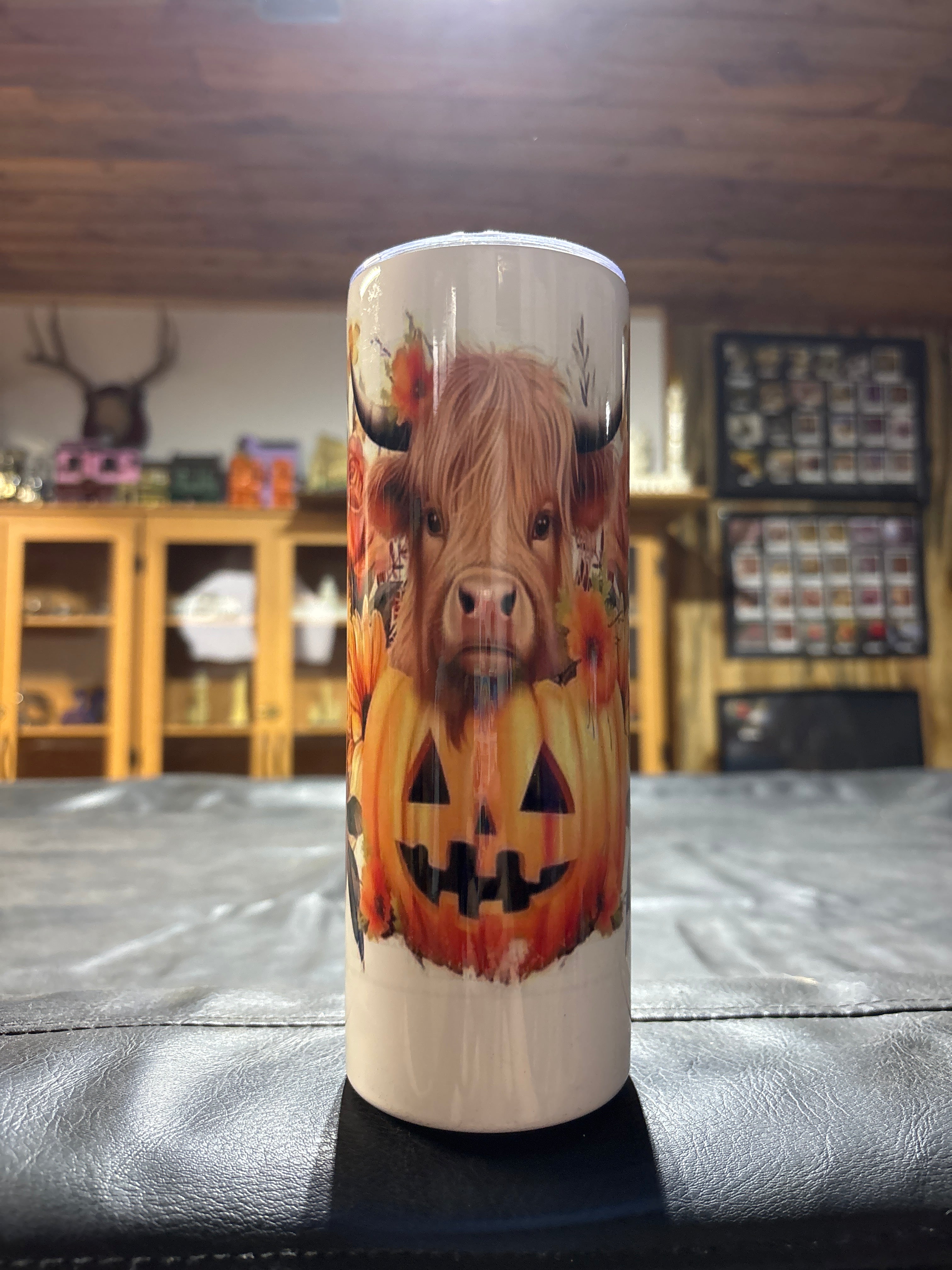 20oz Halloween cow tumbler