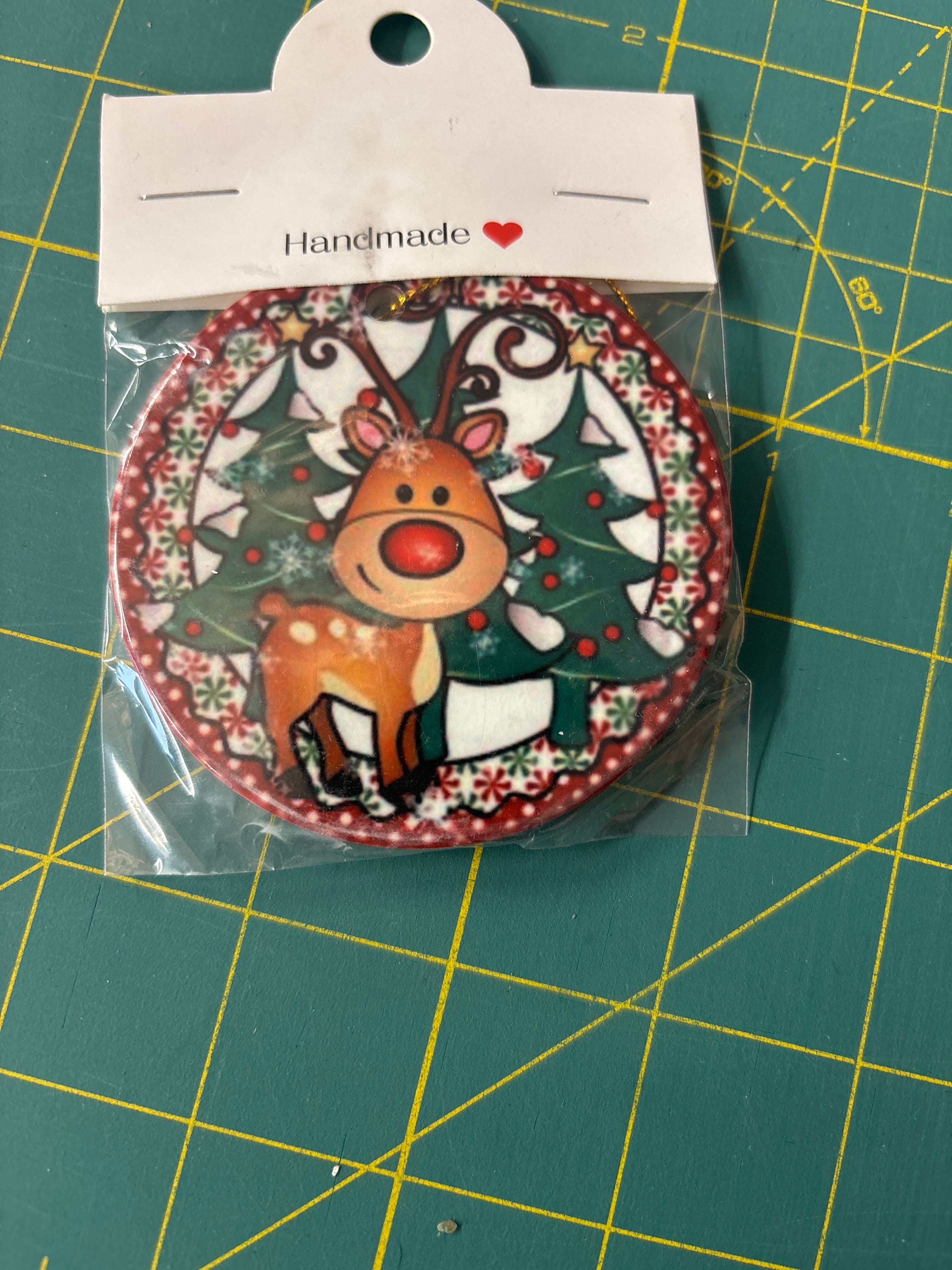 Sublimation reindeer ornament