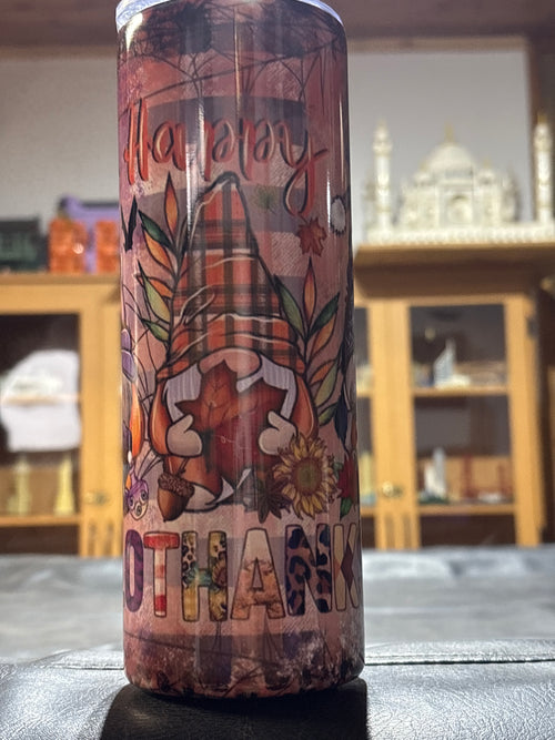 20oz happy hallothanksmas gnome tumbler