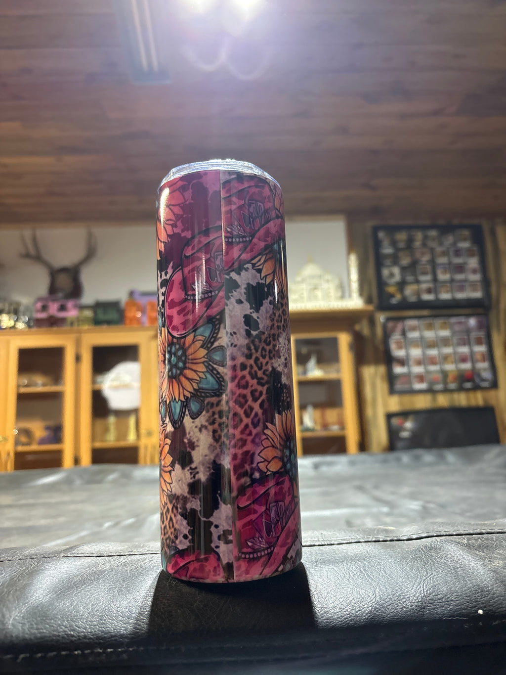 20oz bull skull tumbler