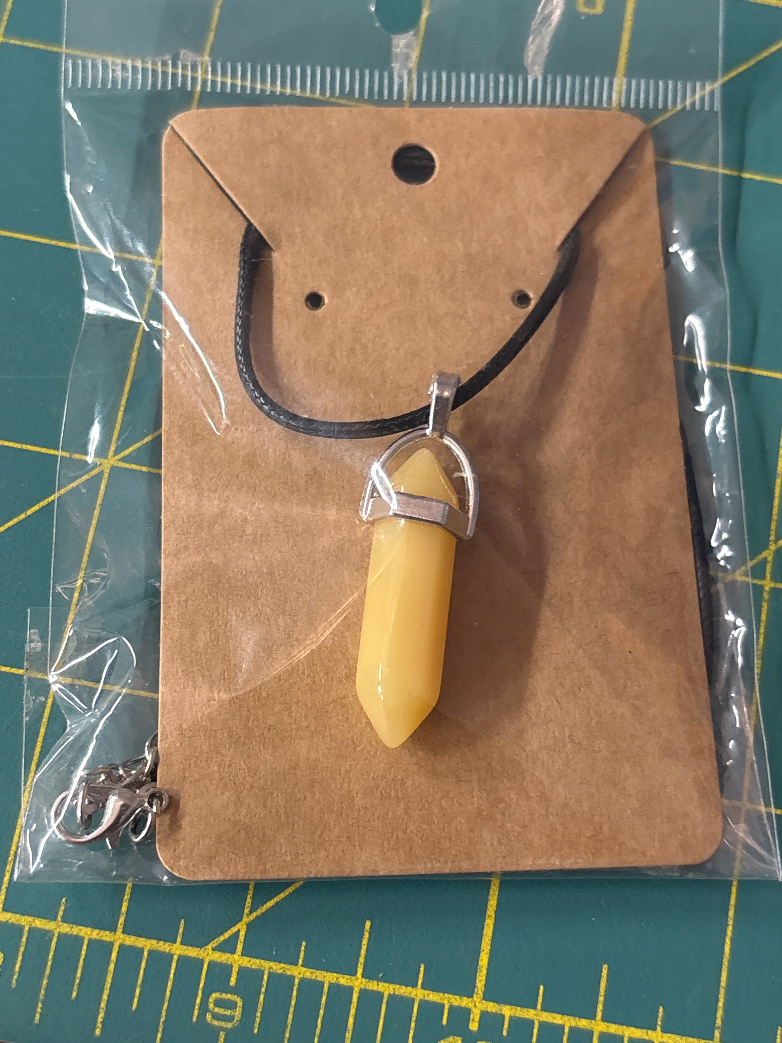 Yellow gem necklace