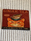 Ginger tea cat magnet