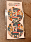Bluey car coasters