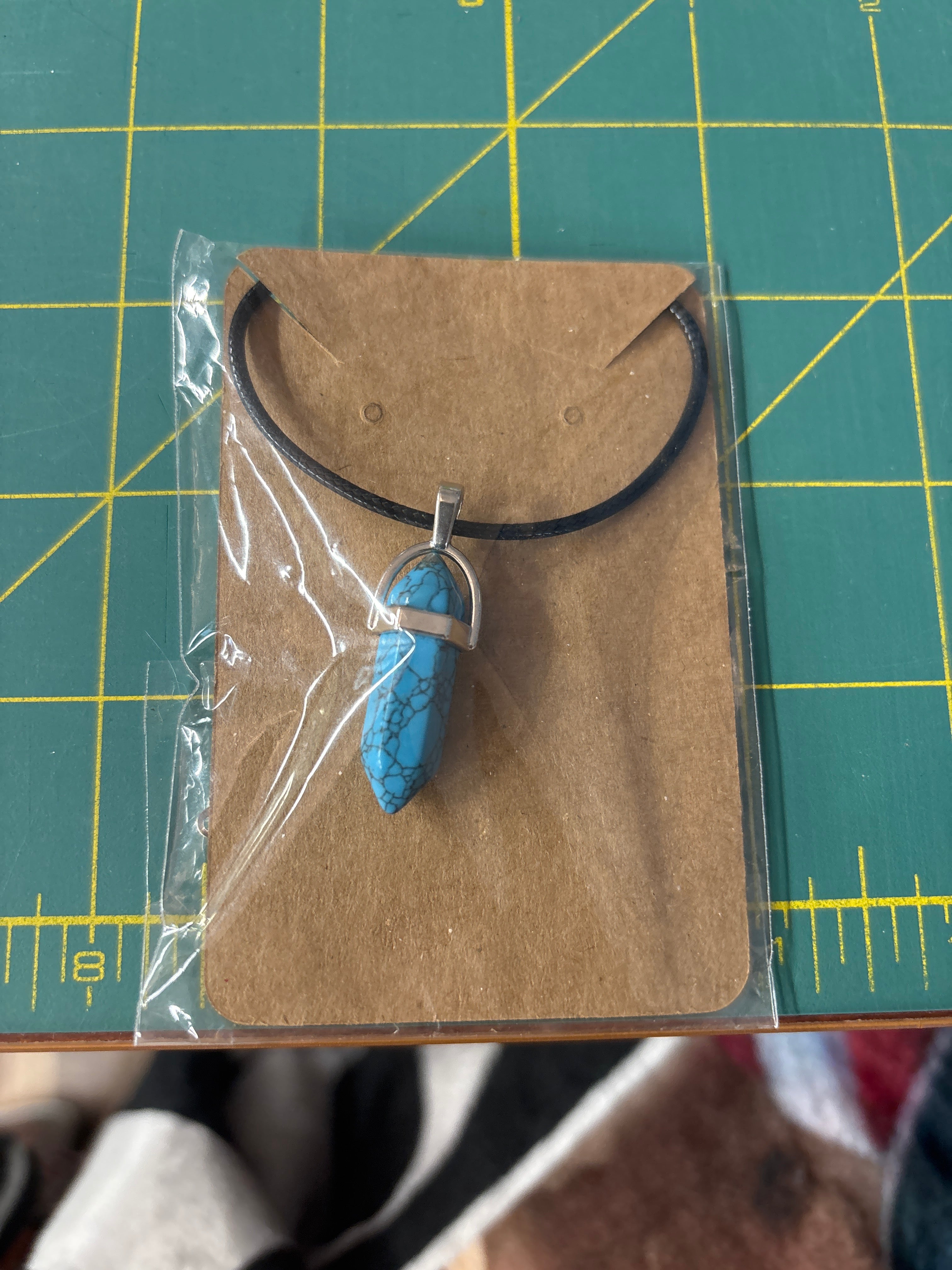 Blue gem necklace