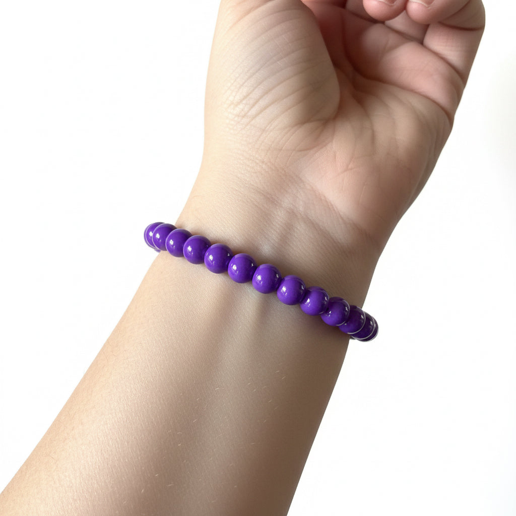 Purple beaded bracelet