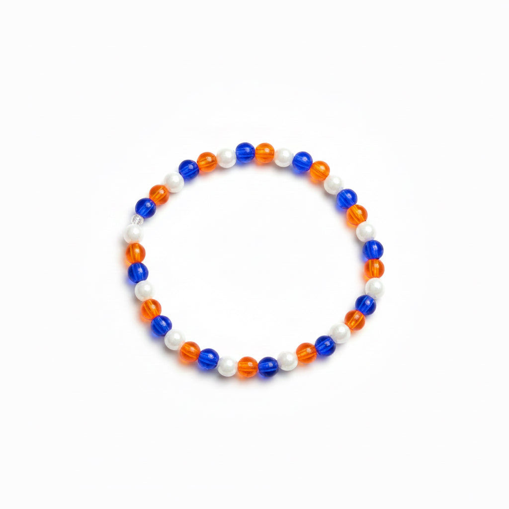 Bronco themed beaded bracelet