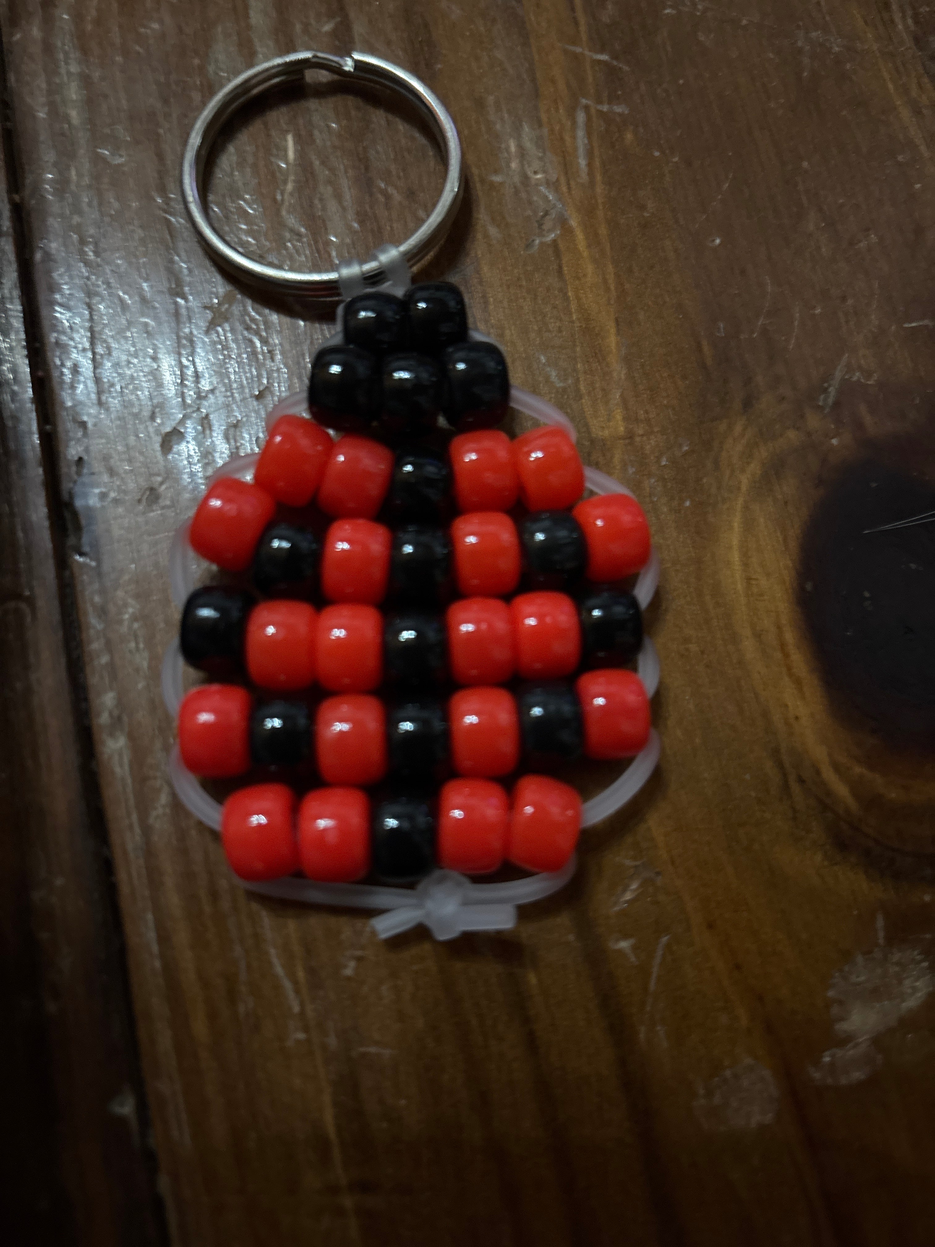 Beaded Ladybug Keychain