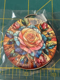 Sublimation rose keychain