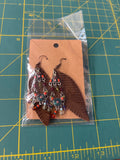 Fancy leather earrings