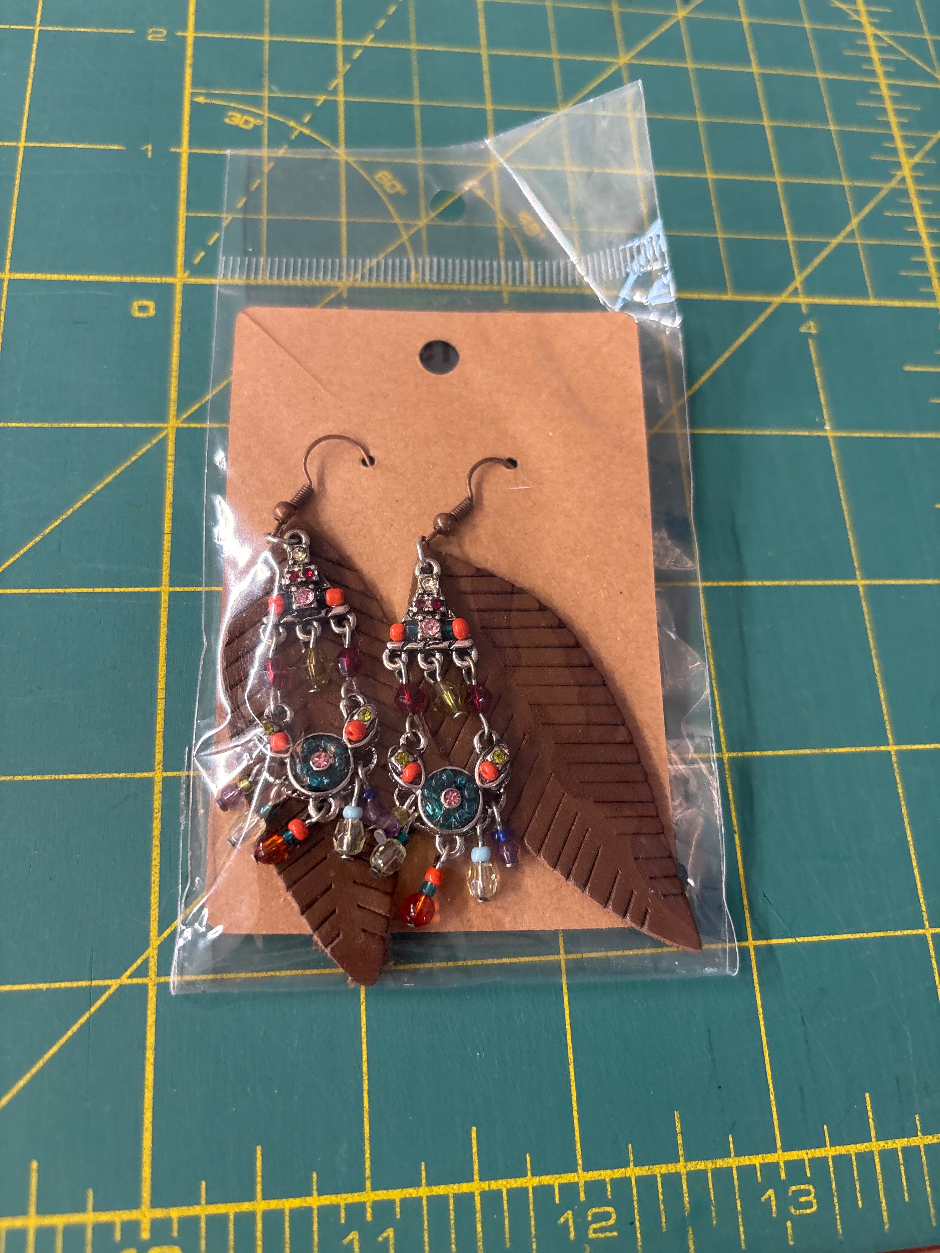 Fancy leather earrings