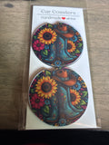 Blue boot car coasters