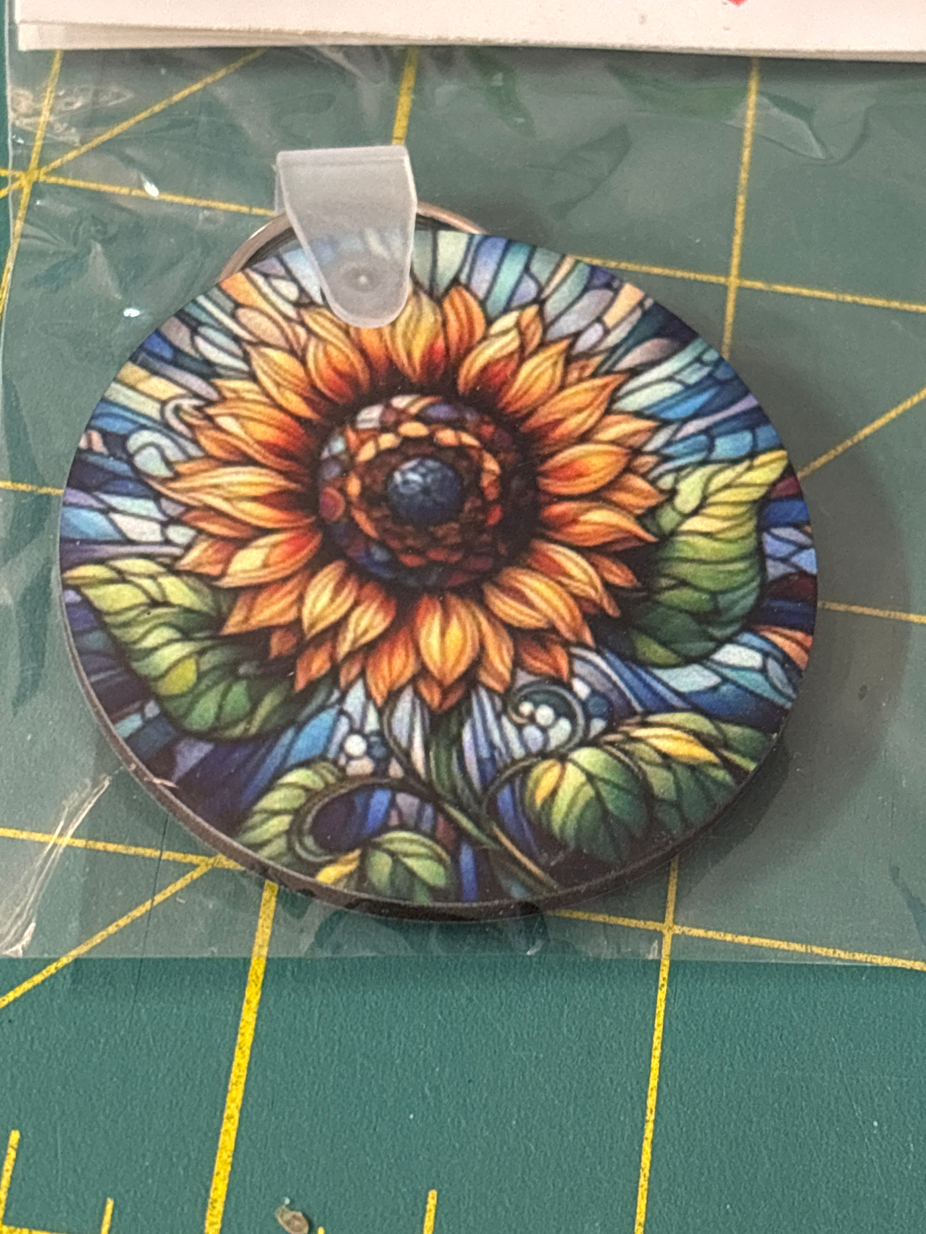 Sublimation sunflower keychain