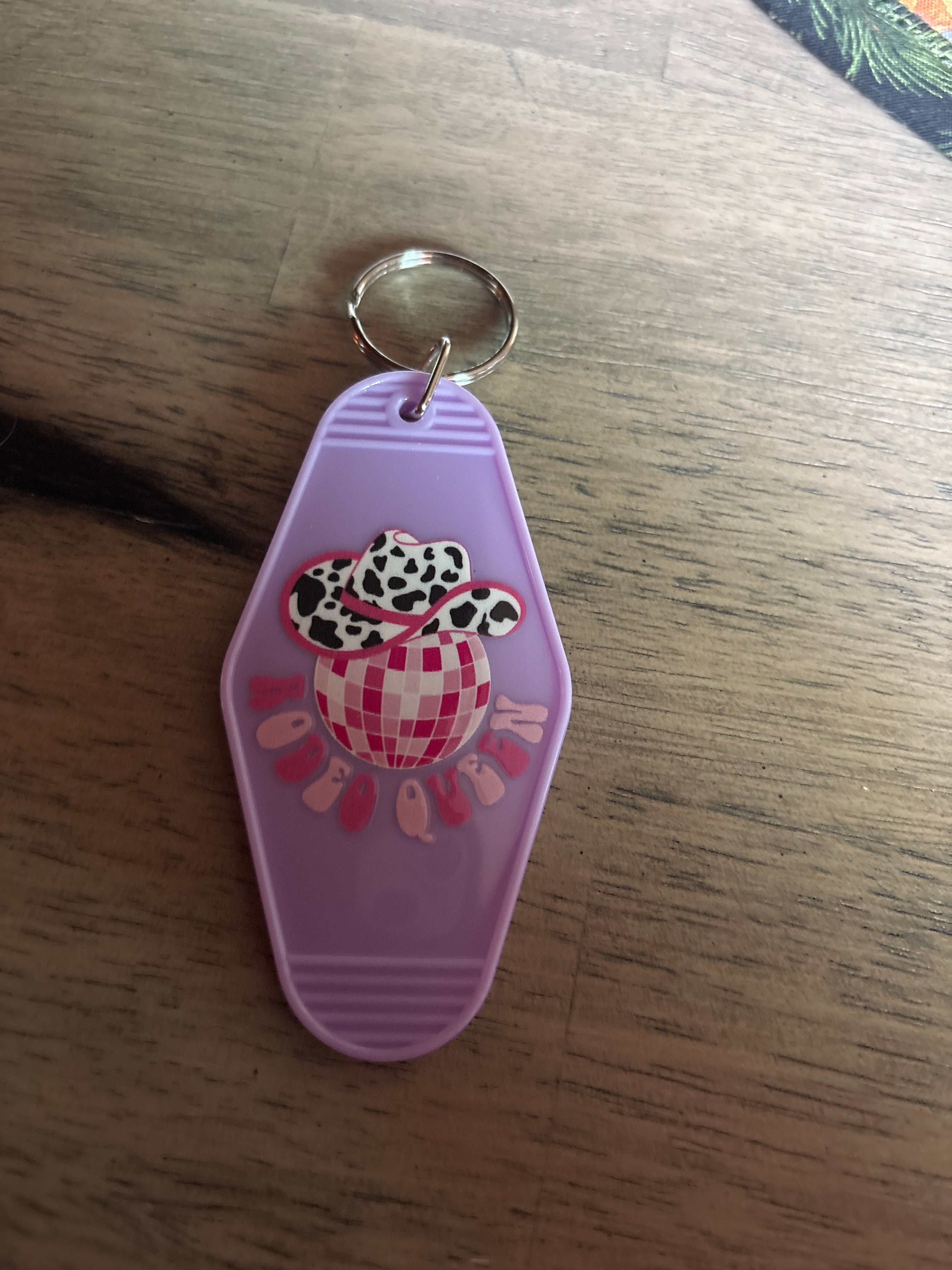Rodeo queen motel keychain