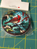 Sublimation red cardinal ornament