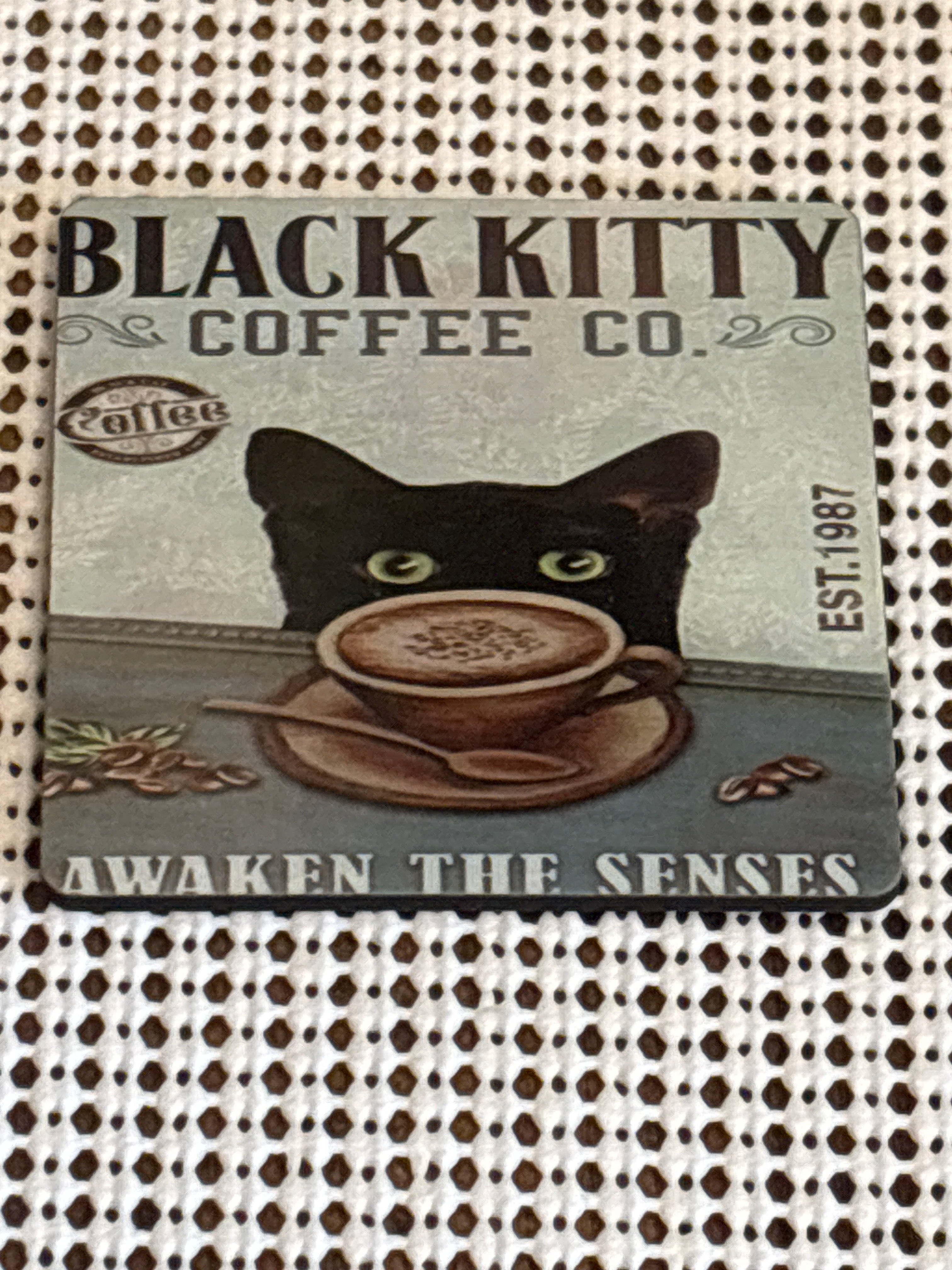 Black kitty coffee co. Magnet