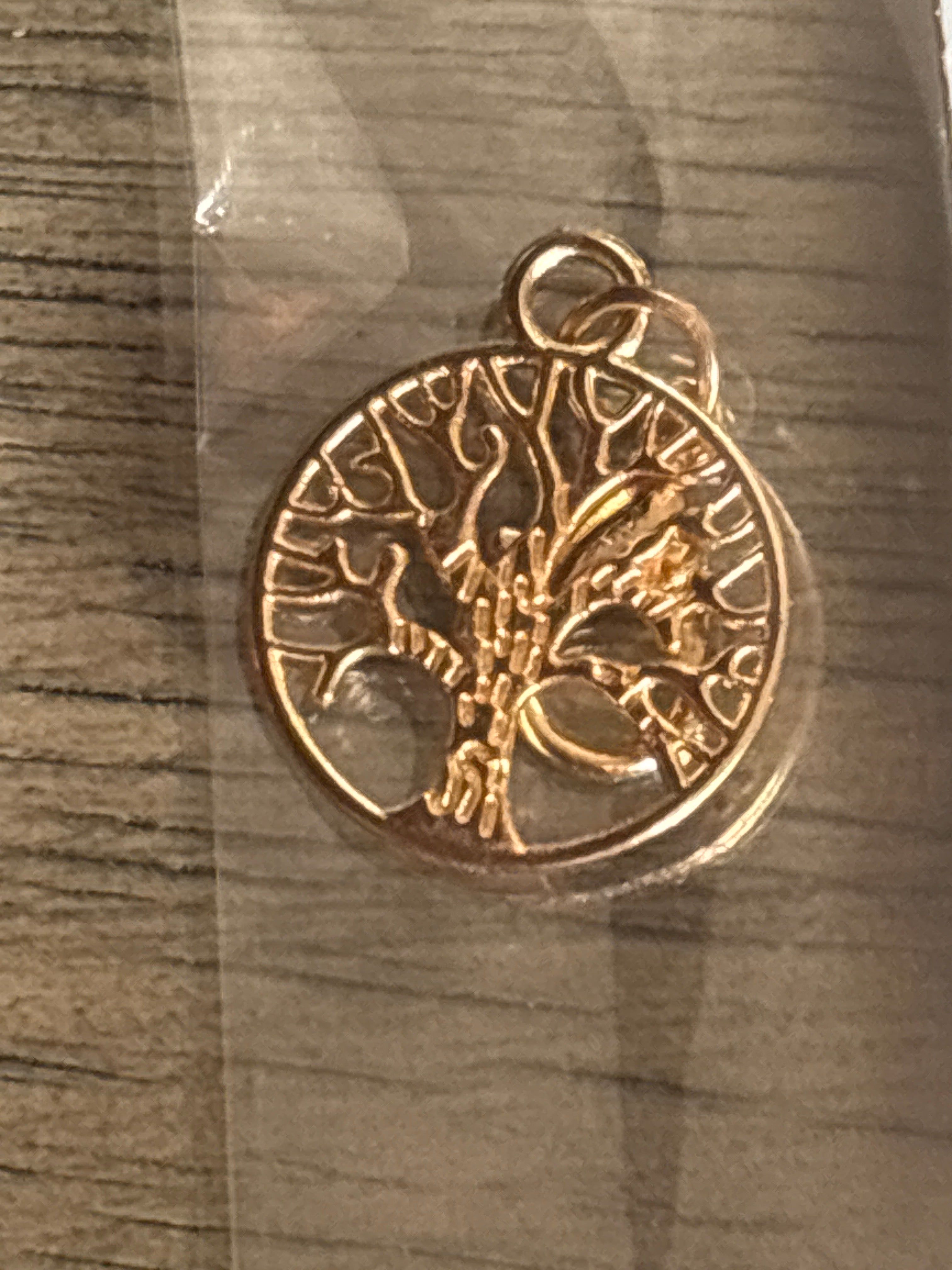 Gold tree of life charm