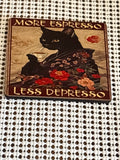More espresso less depresso cat magnet