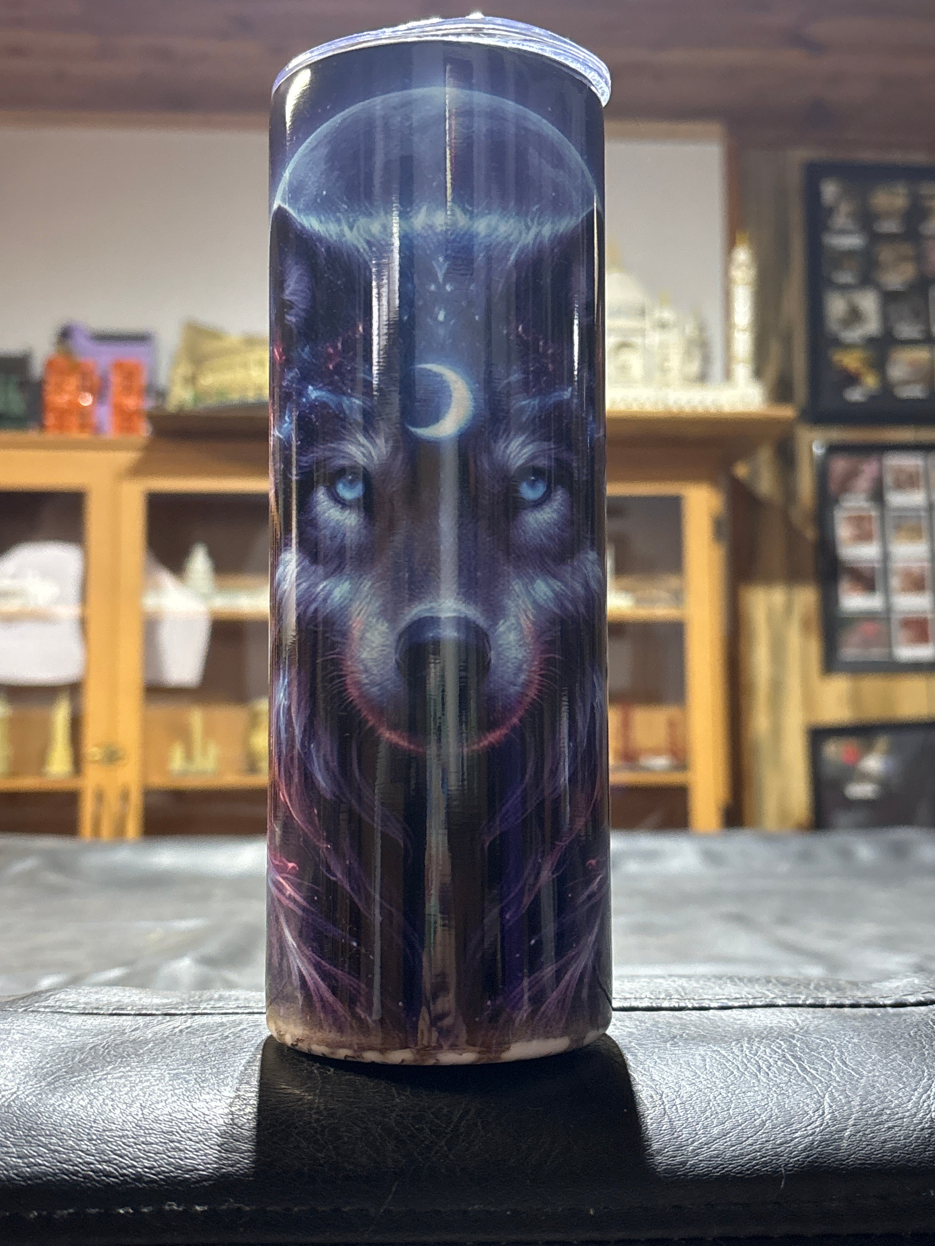 20oz night sky wolf tumbler