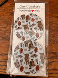 Highland cow Car coasters