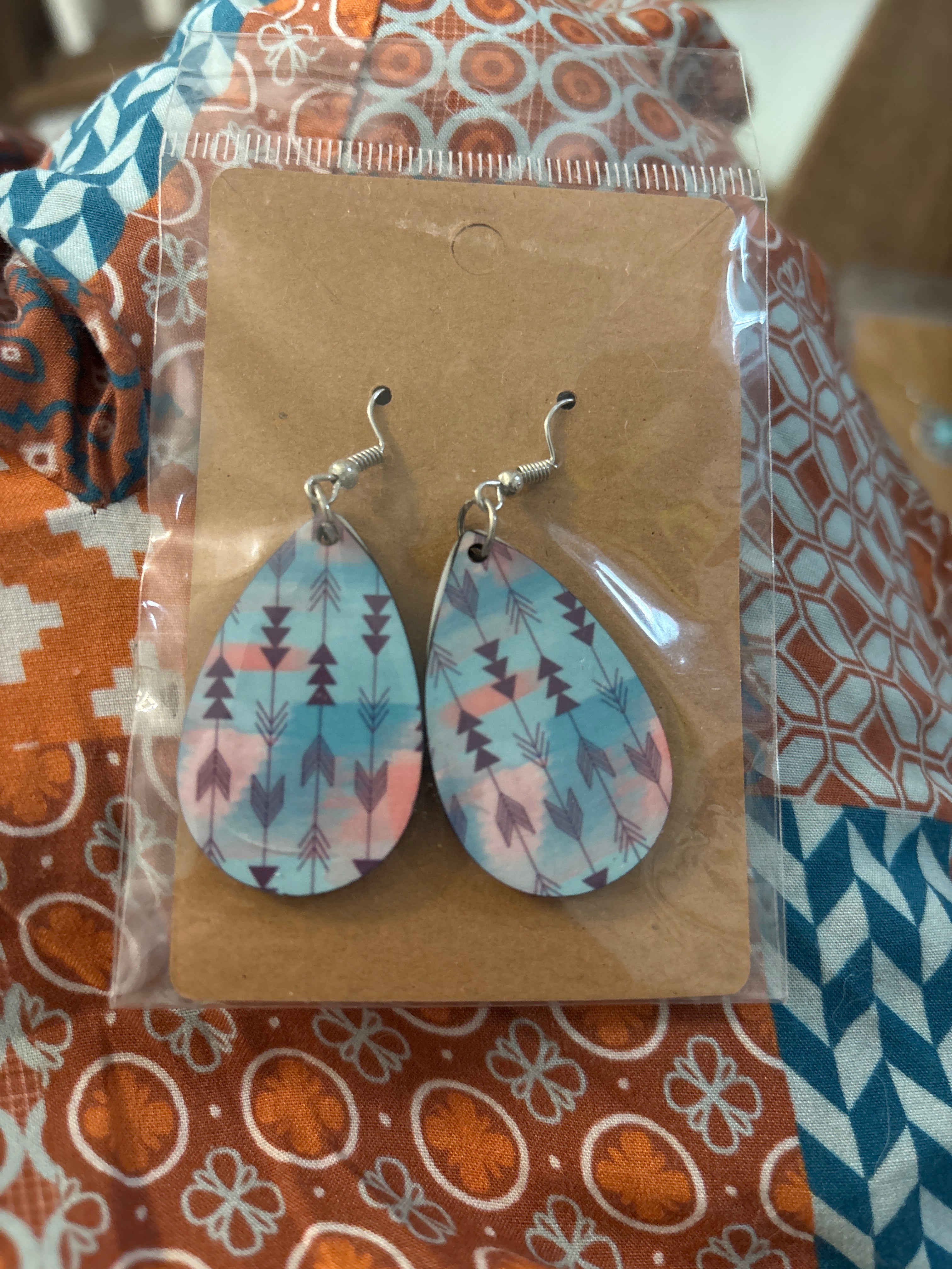 Sublimation arrow earrings