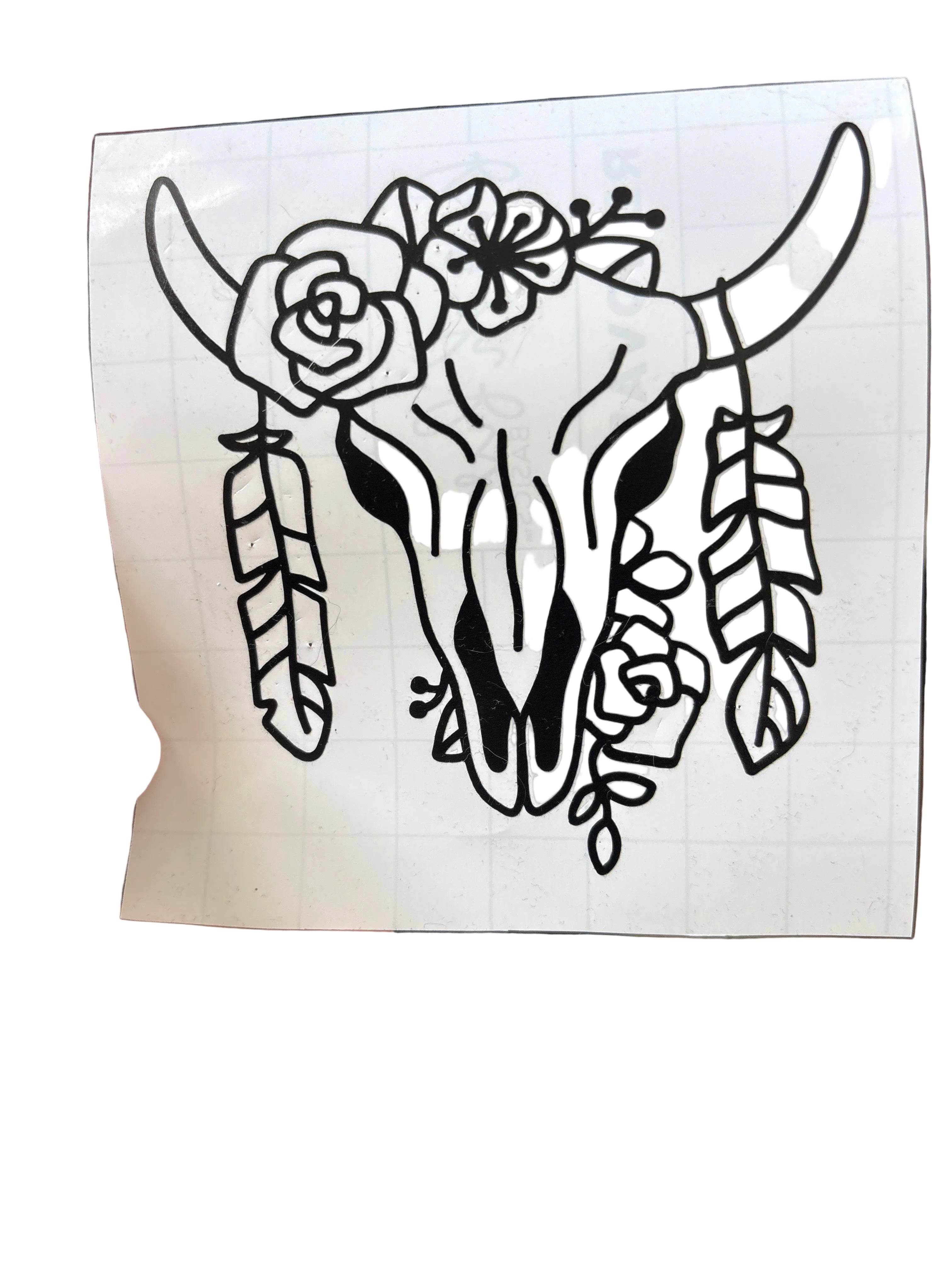 Bull skull decal
