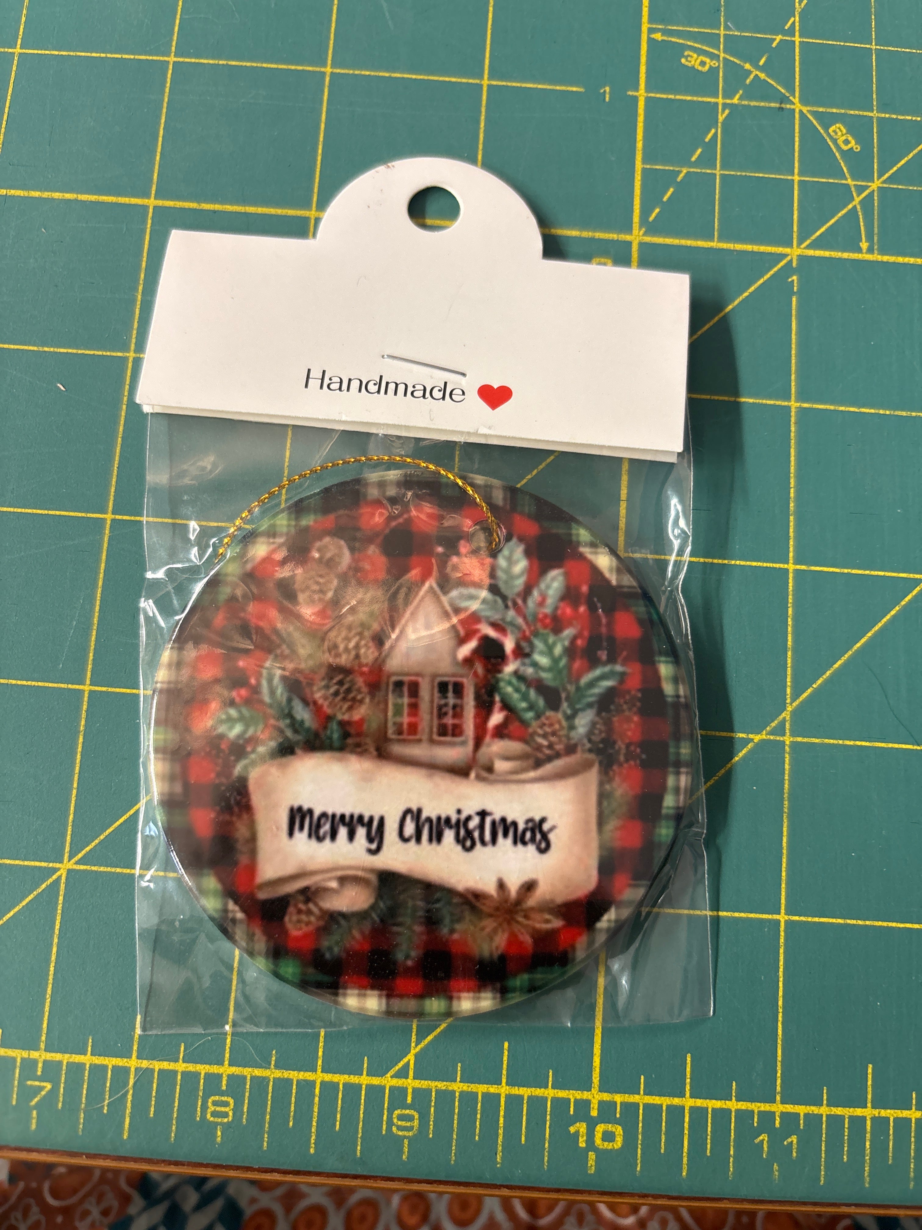 Sublimation merry Christmas ornament