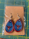 Sublimation bull skull earrings