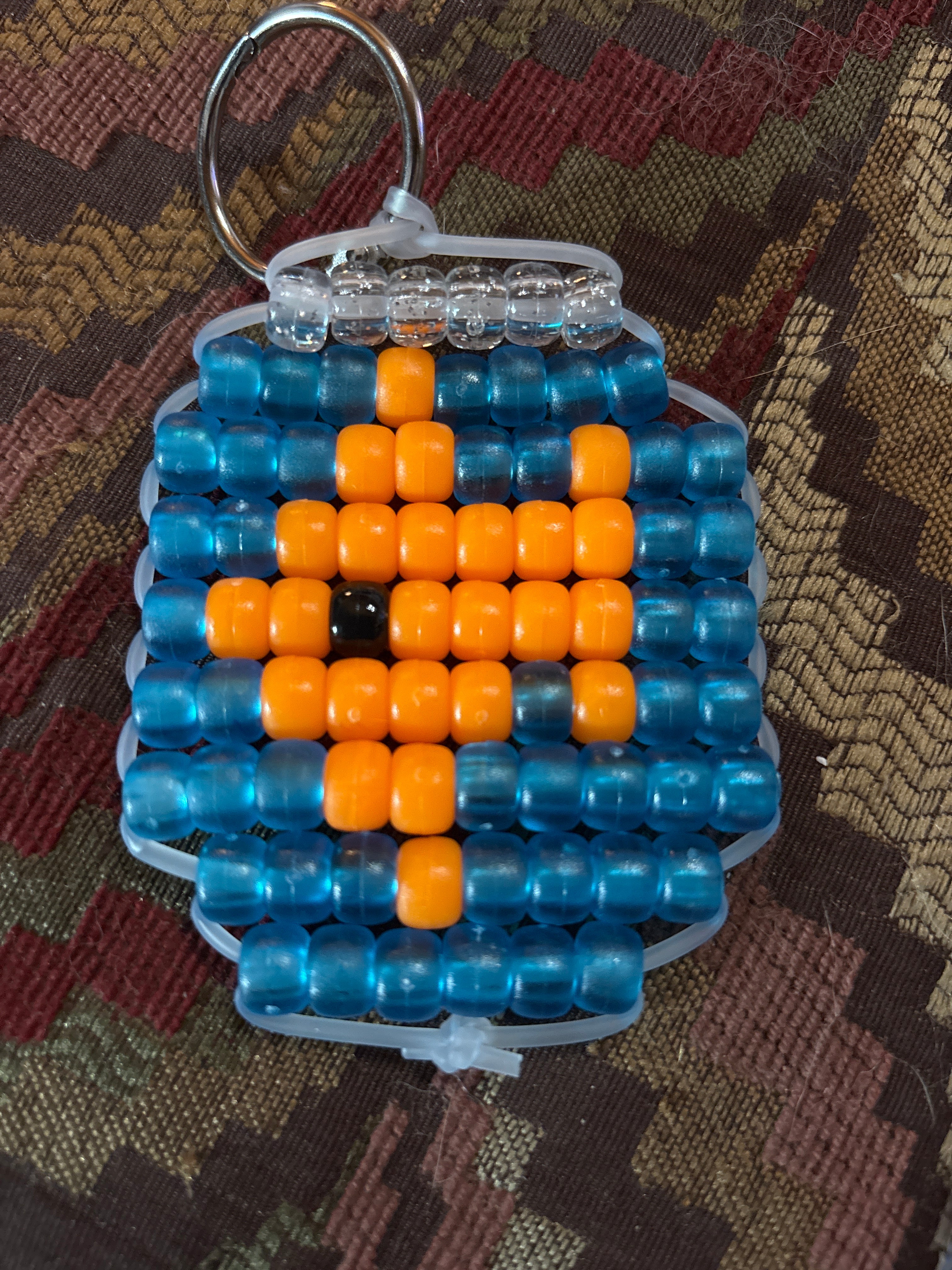 Beaded fishbowl keychain