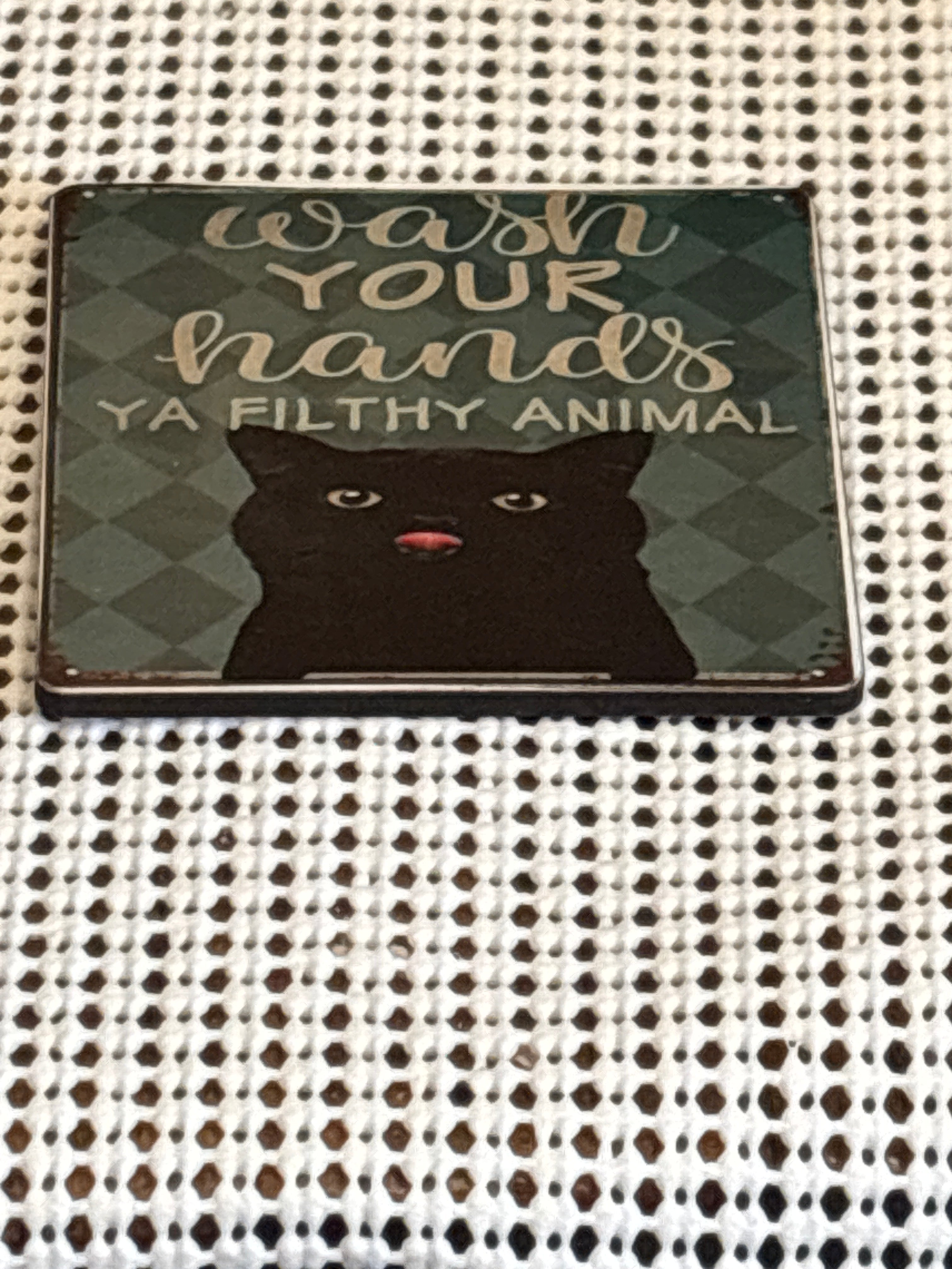 Wash your hands ya filthy animal cat magnet