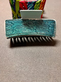 Turquoise designed hair clip